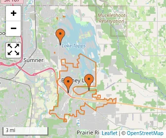 Area schools map
